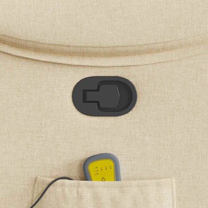 Масажен наклоняем стол, кремав, текстил