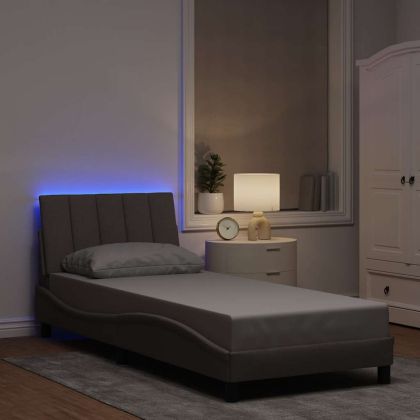 Рамка за легло без матрак Hanko, таупе, 90x190 см, плат