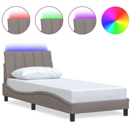 Рамка за легло без матрак Hanko, таупе, 90x190 см, плат