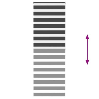 Зеброва щора черна 80x200 см ширина на плата 75,9 cm полиестер