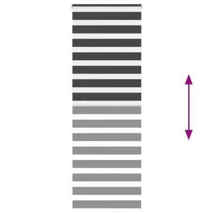 Зеброва щора черна 70x230 см ширина на плата 65,9 cm полиестер