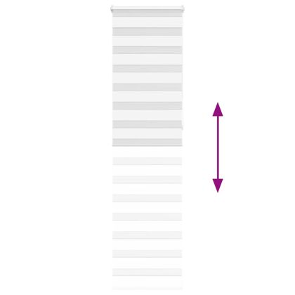 Зеброва щора бял 65x230 см Ширина на плата 60,9 см Полиестер