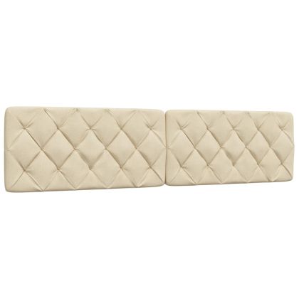 Рамка за легло без матрак, кремава, 200x200 см, плат