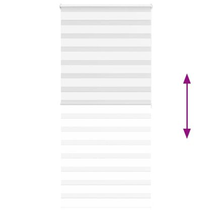 Зеброва щора бял 115x200 см Ширина на плата 110,9 см полиестер