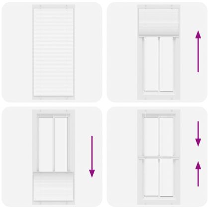 Плисирана щора Бяла 100x200 cm Ширина на плата 99,4 cm