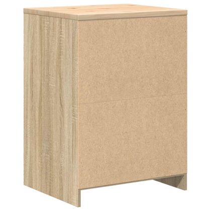 Гаражен шкаф за съхранение, дъб сонома, 60x51x85 см, бор масив