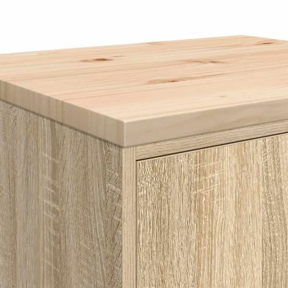 Гаражен шкаф за съхранение, дъб сонома, 60x51x85 см, бор масив