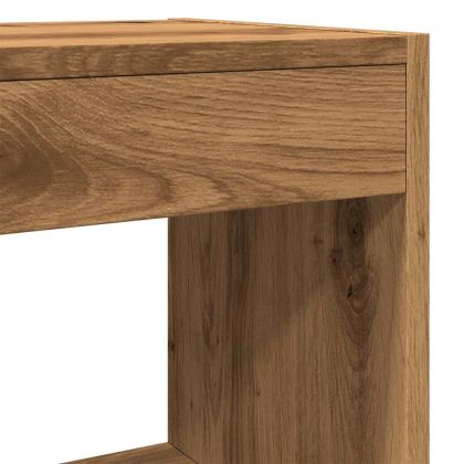 Библиотека/разделител за стая, дъб артизан, 80x30x72 см