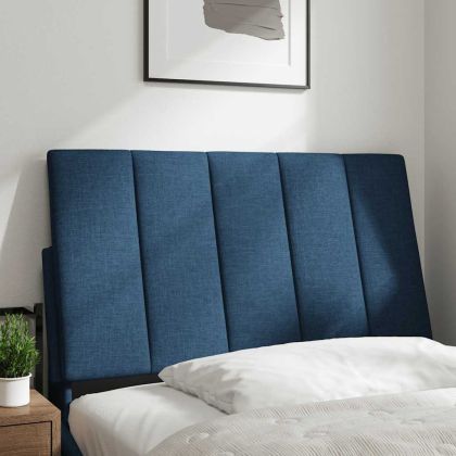 Мека табла за легло Hanko, синя, 90 см, плат