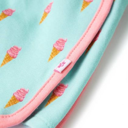 Детски къси панталони с шнурове, светла мента, 104