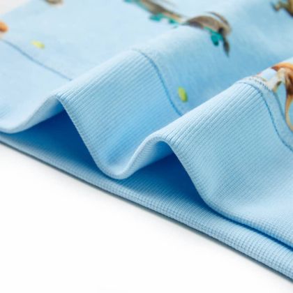 Детски суитшърт, светлосин меланж, 92