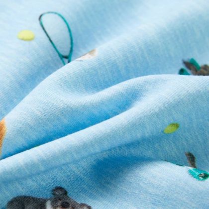 Детски суитшърт, светлосин меланж, 116