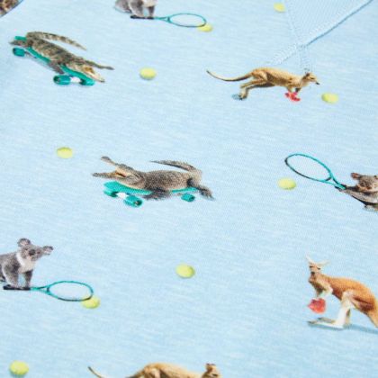 Детски суитшърт, светлосин меланж, 128