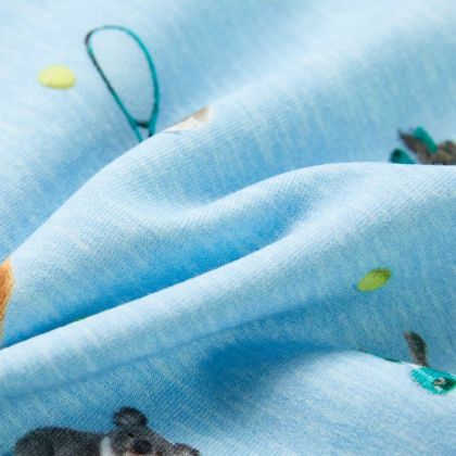 Детски суитшърт, светлосин меланж, 128