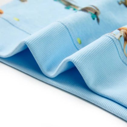 Детски суитшърт, светлосин меланж, 140