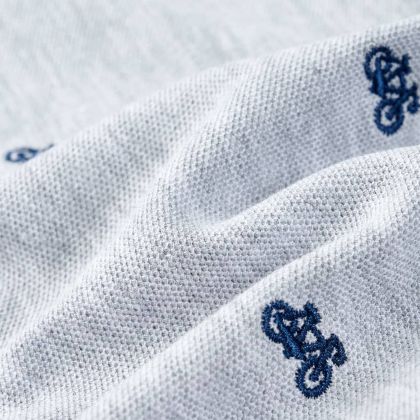 Детска поло тениска, сив меланж, 92