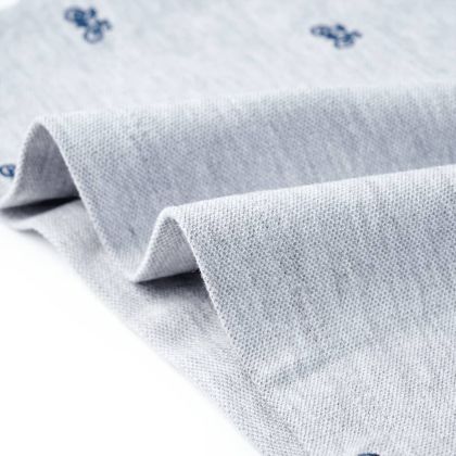 Детска поло тениска, сив меланж, 128