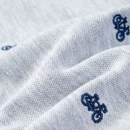 Детска поло тениска, сив меланж, 128