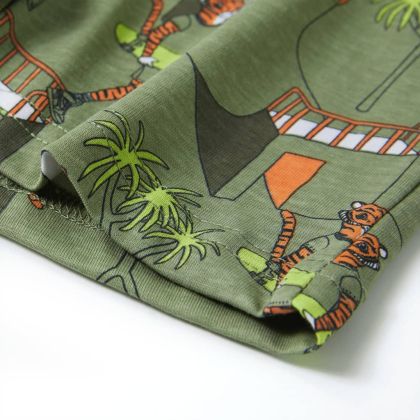 Детска пижама с къс ръкав, светлооранжева, 104