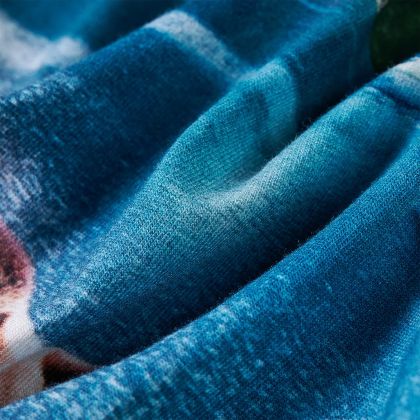 Детска тениска с дълъг ръкав, нейви, 104