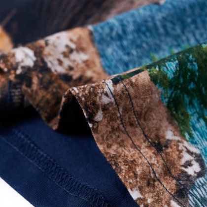 Детска тениска с дълъг ръкав, нейви, 116