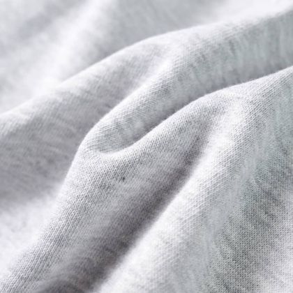 Детски суитшърт с качулка, сив меланж и оранжево, 104