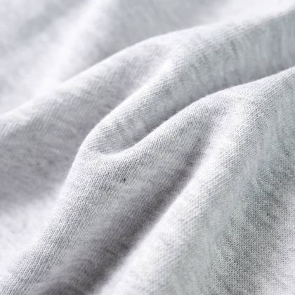 Детски суитшърт с качулка, сив меланж и оранжево, 140