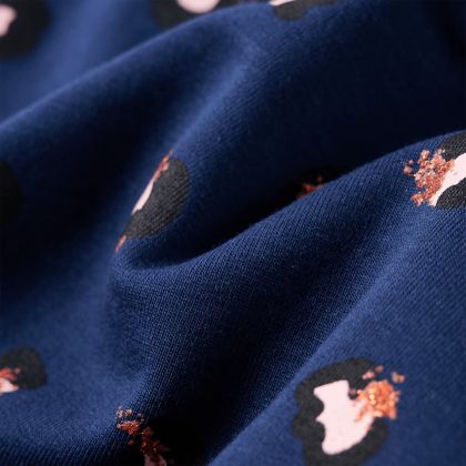 Детски суитшърт с качулка, тъмносин, 92