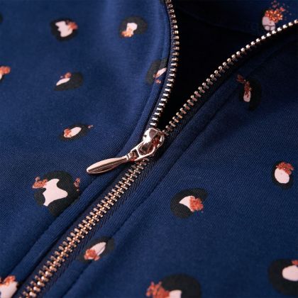 Детски суитшърт с качулка, нейви син, 116