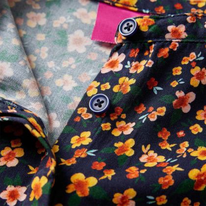 Детска риза с маншетна яка, тъмносиньо, 92