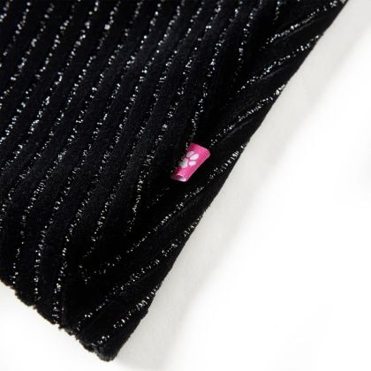 Детска пола с леопардова лента, черна, 92