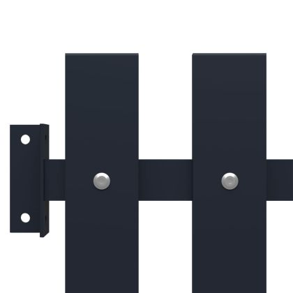 Ограден панел, антрацит, 178x100 см, прахово боядисана стомана