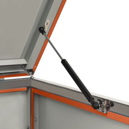 Четворен навес за кофа за смет 276,5x77,5x112,5 см инокс