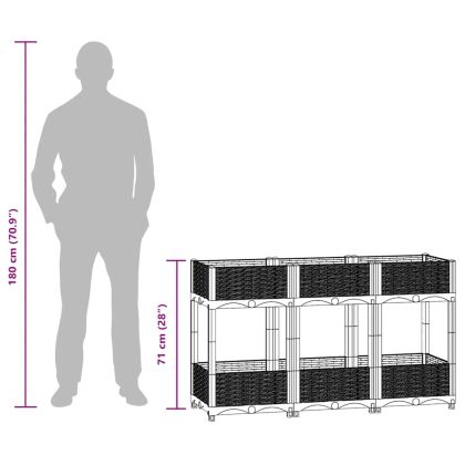 Повдигната леха, 120x40x71 см, полипропилен