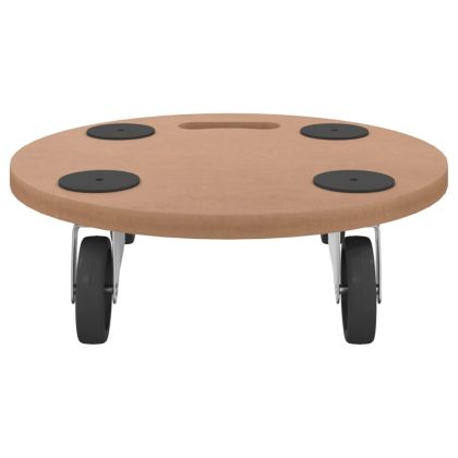 Транспортни колички, 2 бр, кръгли, инженерно дърво