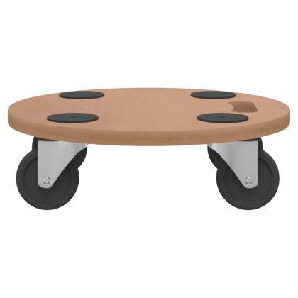 Транспортни колички, 2 бр, кръгли, инженерно дърво