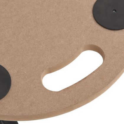 Транспортни колички, 2 бр, кръгли, инженерно дърво