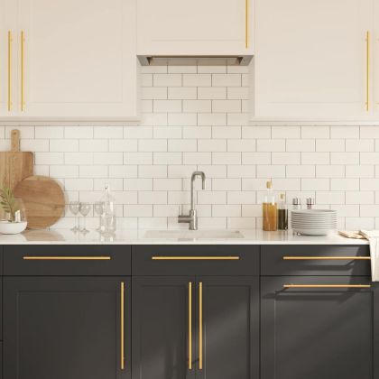 Дръжки за шкафове, 5 бр, златисти, 320 мм, неръждаема стомана