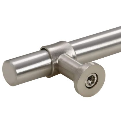 Дръжки за шкафове, 5 бр, сребристи, 224 мм, неръждаема стомана