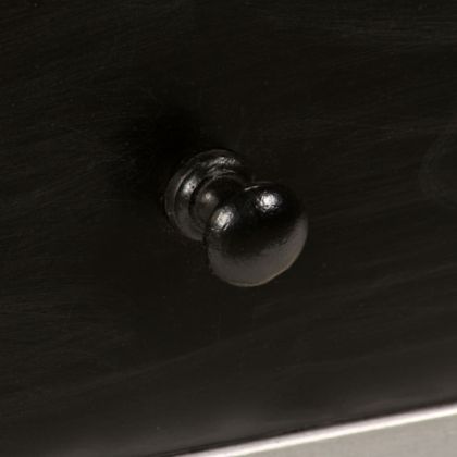 ТВ шкаф, мангово дърво масив и стомана, 120x30x45 cм