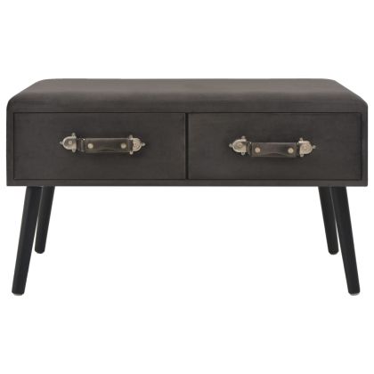 Маса за кафе, сива, 80x40x46 см, кадифе