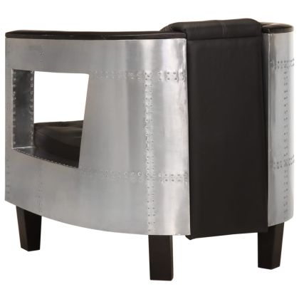 Фотьойл Aviator, черен, естествена кожа