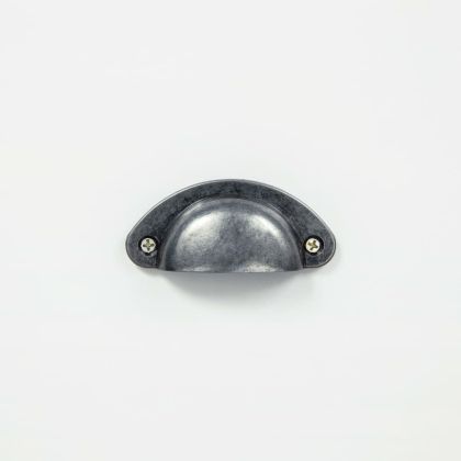 Сайдборд Hill бял 46x35x80 см борово дърво масив