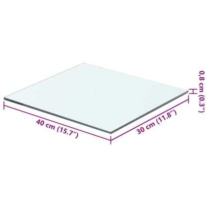 Рафтове, 2 бр, панели прозрачно стъкло, 40x30 см