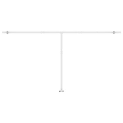 Автоматичен сенник LED сензор за вятър 600x300 см оранжевокафяв