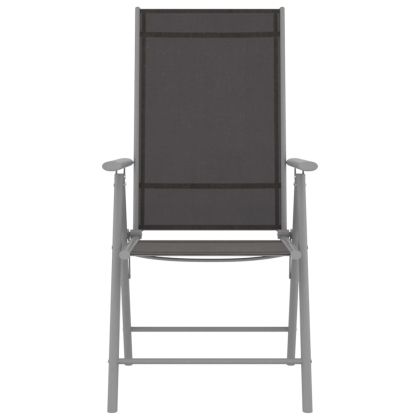 Градински бистро комплект 3 части алуминий и textilene сребрист