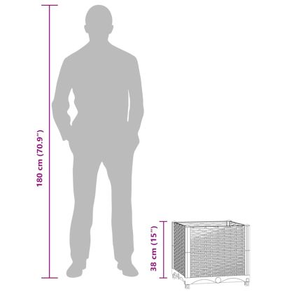 Повдигнато легло 40x40x38 см полипропилен