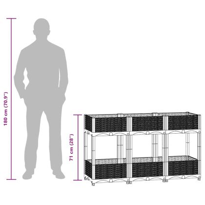 Повдигната леха, 120x40x71 см, полипропилен