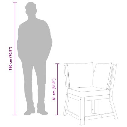 Модулен ъглов диван, кремави възглавници, акациево дърво масив