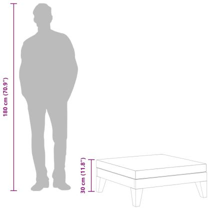 Модулна табуретка с тъмносива възглавница, акациево дърво масив